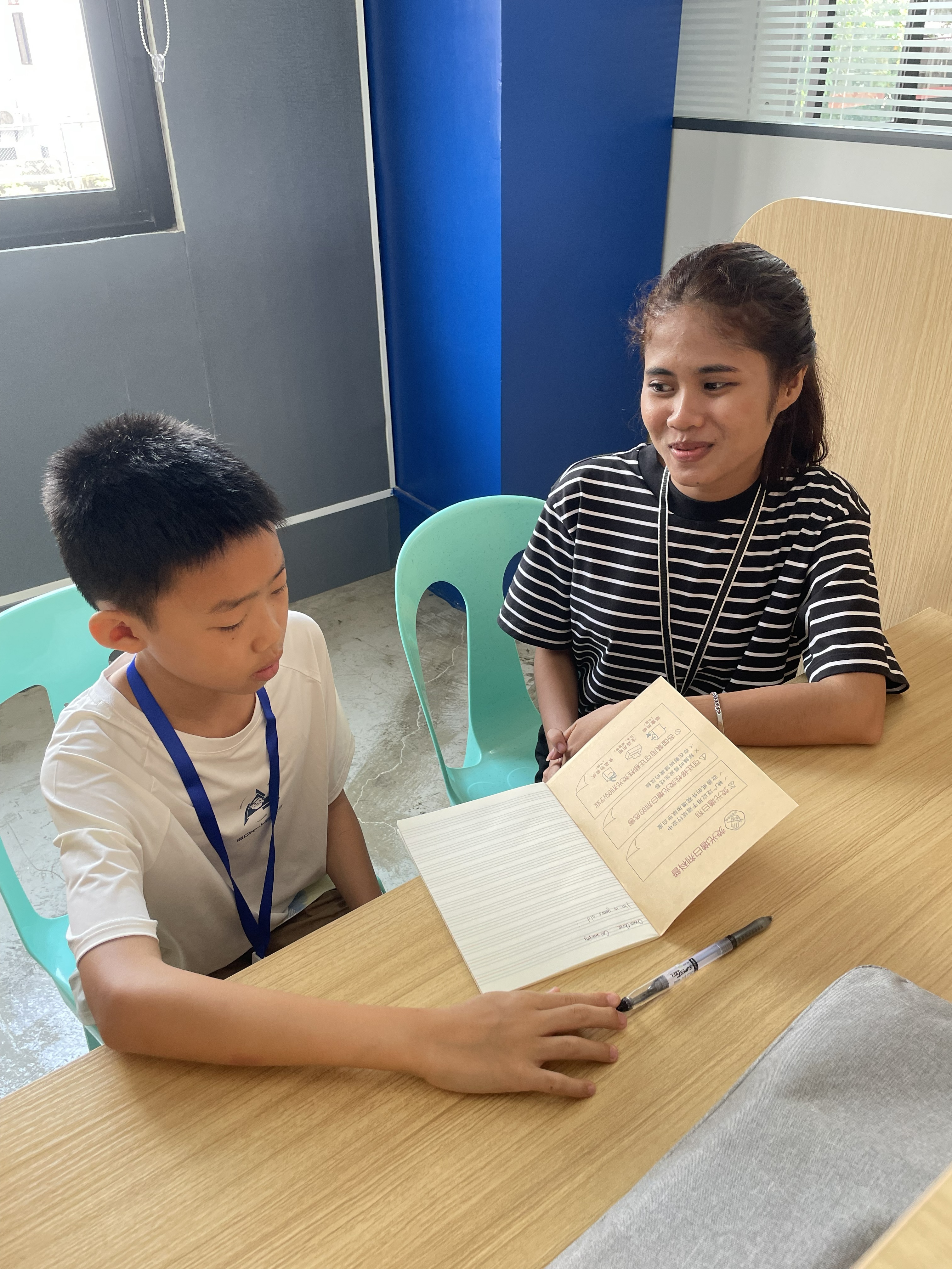 Students presenting during drama activity